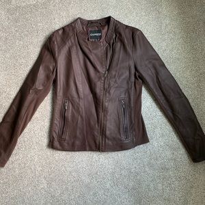 Express Brown Leather Jacket